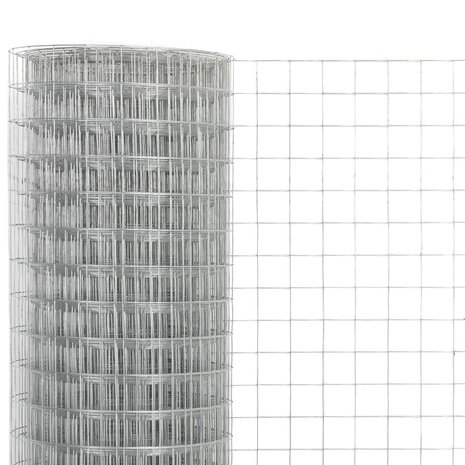 Kippengaas 25x0,5 m gegalvaniseerd staal zilverkleurig 3