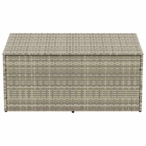 Tuinbox 110x50x58 cm poly rattan lichtgrijs 4