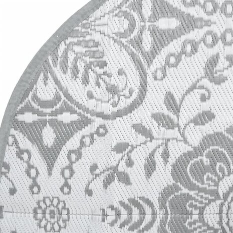 Buitenkleed ARAKIL Ø160 cm polypropeen lichtgrijs 4