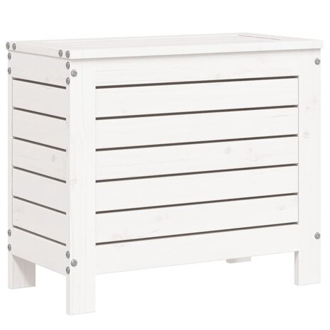 Tuinvoetenbank 62x31,5x52 cm massief grenenhout wit 2