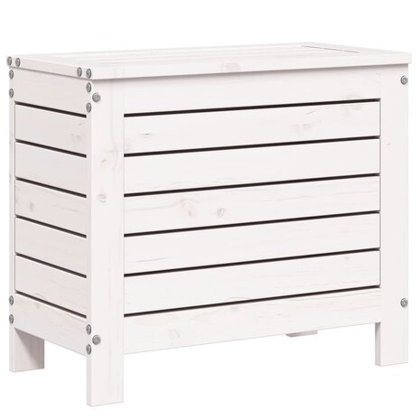 Tuinvoetenbank 62x31,5x52 cm massief grenenhout wit 6