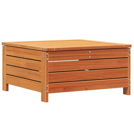 Tuinvoetenbank 62x63,5x32 cm massief grenenhout wasbruin 2