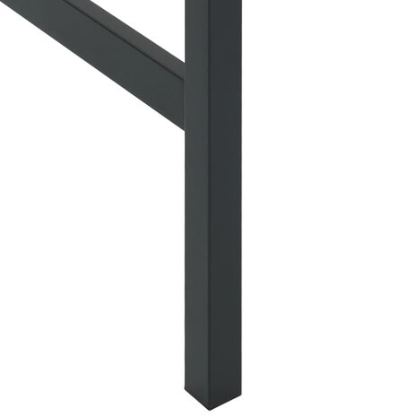 Bartafel 100x50x110 cm gepoedercoat staal zwart 6