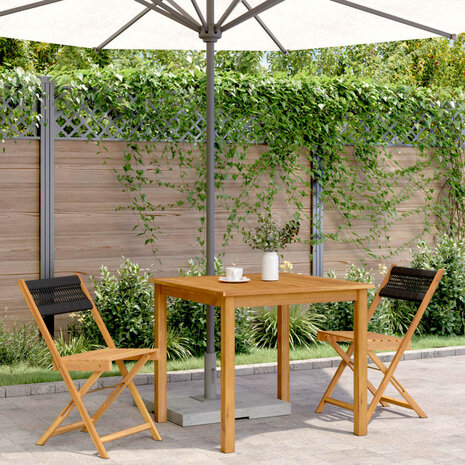 Bistrostoelen 2 st massief acaciahout en touw zwart 3