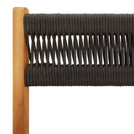 Bistrostoelen 2 st massief acaciahout en touw zwart 9