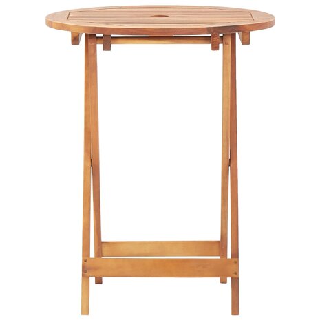 3-delige Bistroset poly rattan en massief hout beige 6