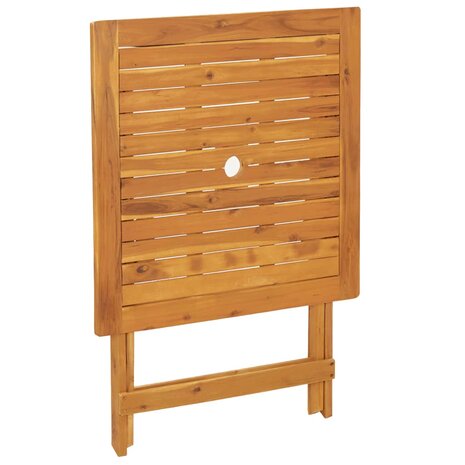 3-delige Bistroset poly rattan en massief hout beige 7