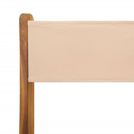 3-delige Bistroset stof en massief hout beige 9