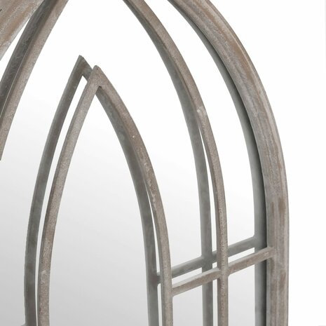 Tuinspiegel 100x45 cm ijzer zandkleurig 5