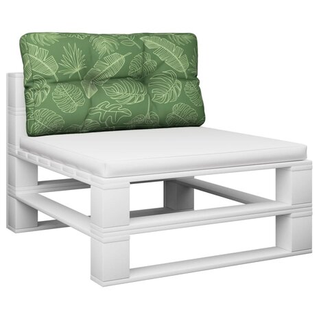 Palletkussen bladpatroon 80x40x12 cm stof 3