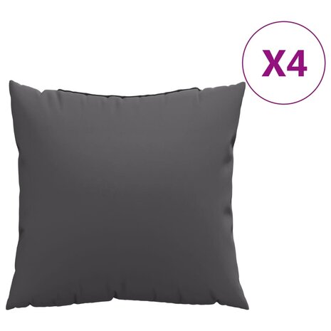 Bankkussens 4 st 60x60 cm stof antracietkleurig 2