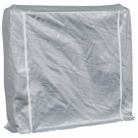 Haardhoutrek met regenhoes 150x25x150 cm gegalvaniseerd staal 2