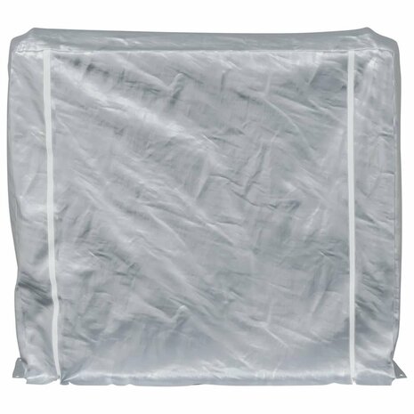 Haardhoutrek met regenhoes 150x25x150 cm gegalvaniseerd staal 4
