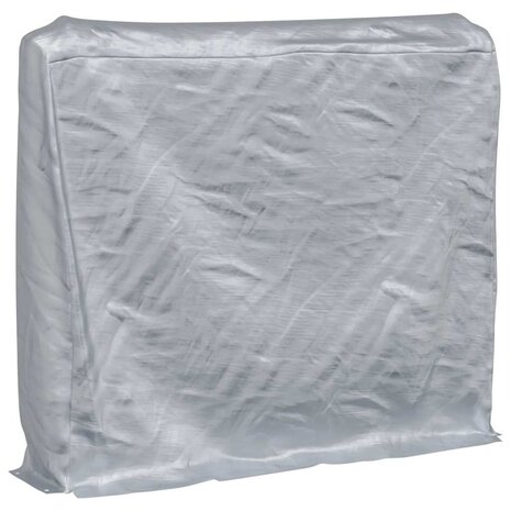 Haardhoutrek met regenhoes 150x25x150 cm gegalvaniseerd staal 8