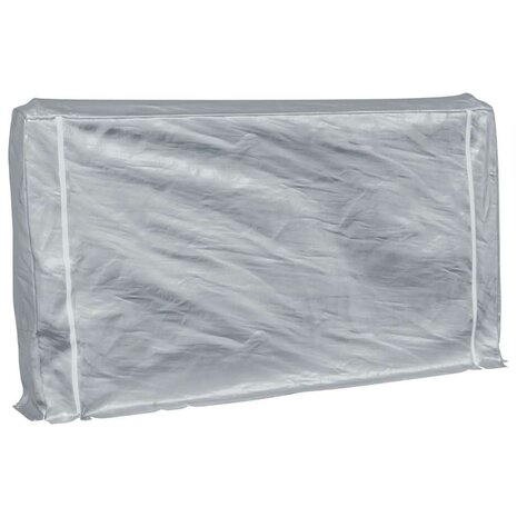 Haardhoutrek met regenhoes 250x25x150 cm gegalvaniseerd staal 2