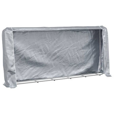 Haardhoutrek met regenhoes 300x25x150 cm gegalvaniseerd staal 4