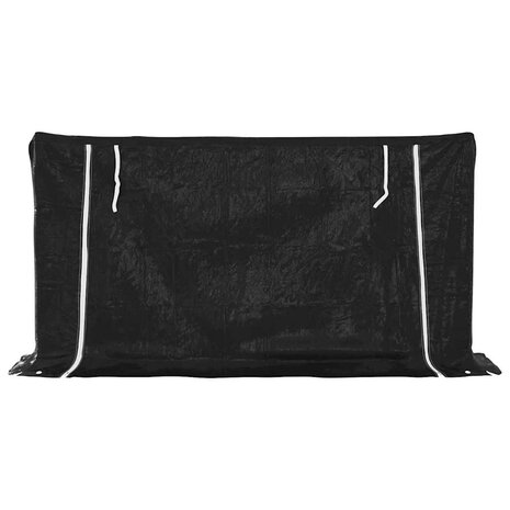 Haardhoutrek met regenhoes 200,5x41x110,5 cm staal 4