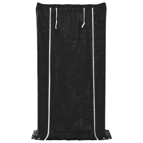 Haardhoutrek met regenhoes 100x40x200 cm gegalvaniseerd staal 4