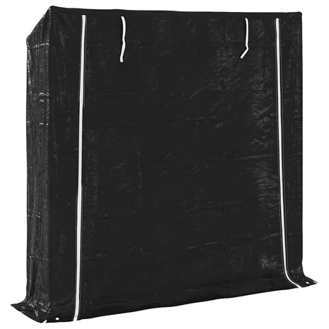 Haardhoutrek met regenhoes 200x40x200 cm gegalvaniseerd staal 5