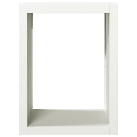 Haardhoutrek 60x40x80 cm staal wit 4