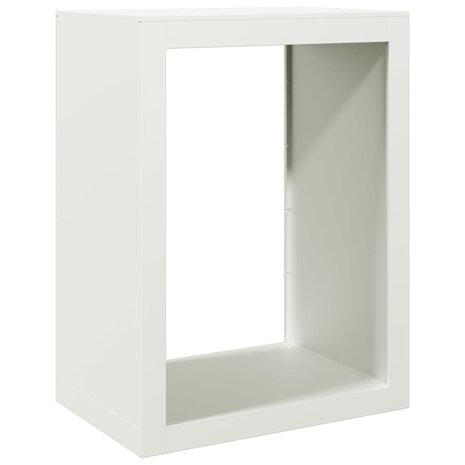 Haardhoutrek 60x40x80 cm staal wit 6
