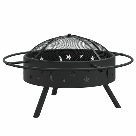 Vuurplaats met pook XXL 70 cm staal 3