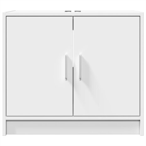 Wastafelkast 63x29x55 cm bewerkt hout wit 4