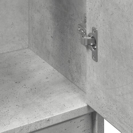 Wastafelkast 63x29x55 cm bewerkt hout betongrijs 9