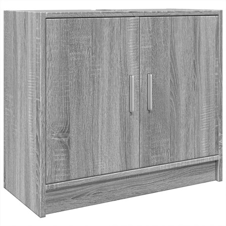 Wastafelkast 63x29x55 cm bewerkt hout grijs sonoma eikenkleurig 2