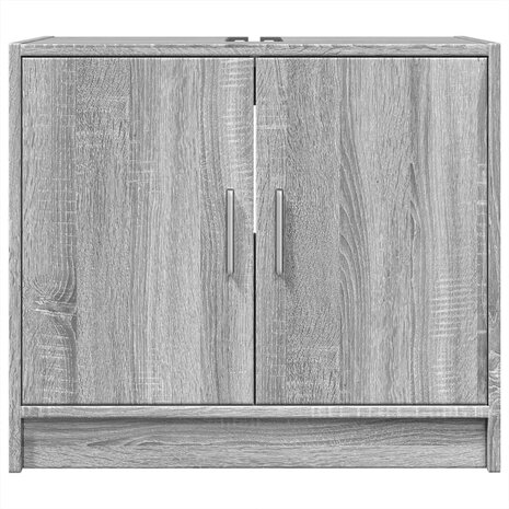 Wastafelkast 63x29x55 cm bewerkt hout grijs sonoma eikenkleurig 4