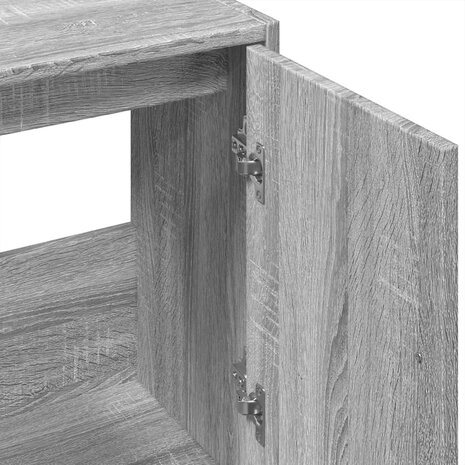 Wastafelkast 63x29x55 cm bewerkt hout grijs sonoma eikenkleurig 8