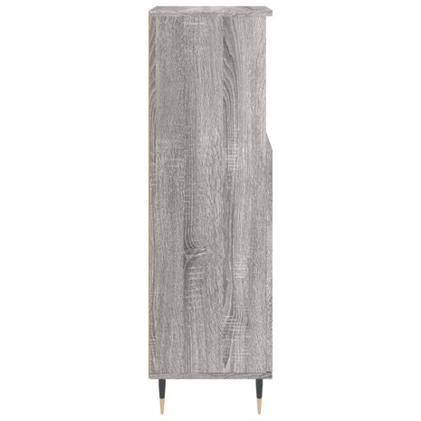 Badkamerkast 30x30x100 cm bewerkt hout grijs sonoma eikenkleur 7