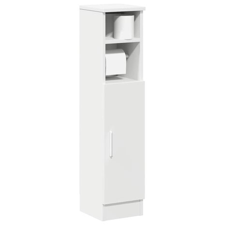 Badkamerkast met rolhouder 20,5x22x90 cm wit 1
