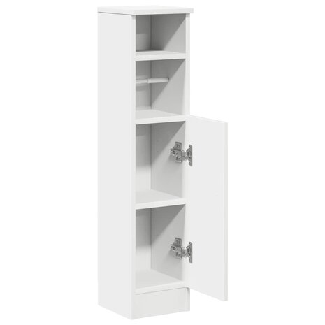 Badkamerkast met rolhouder 20,5x22x90 cm wit 5