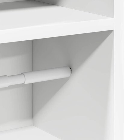 Badkamerkast met rolhouder 20,5x22x90 cm wit 9