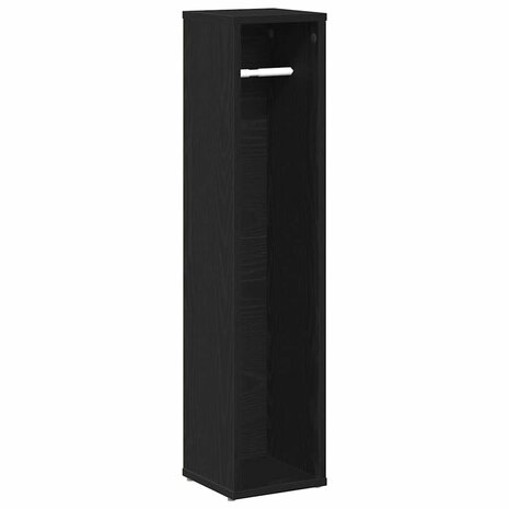 Badkamerkast met rolhouder 20,5x20x90 cm zwart 2