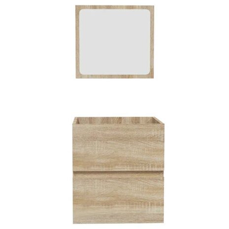 Badkamerkast met spiegel bewerkt hout sonoma eikenkleurig 6