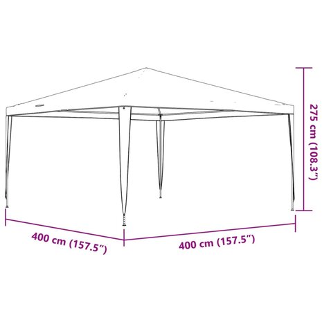 Partytent professioneel 90 g/m² 4x4 m groen  8