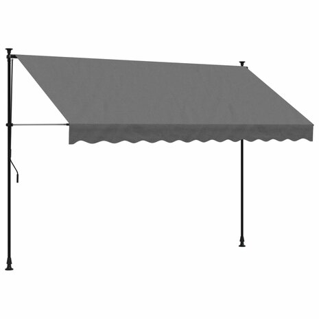 Luifel uittrekbaar 300x150 cm stof en staal antracietkleurig 2