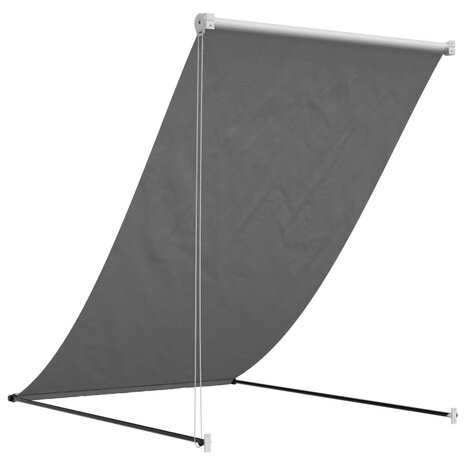 Luifel uittrekbaar 100x150 cm stof en staal antracietkleurig 5