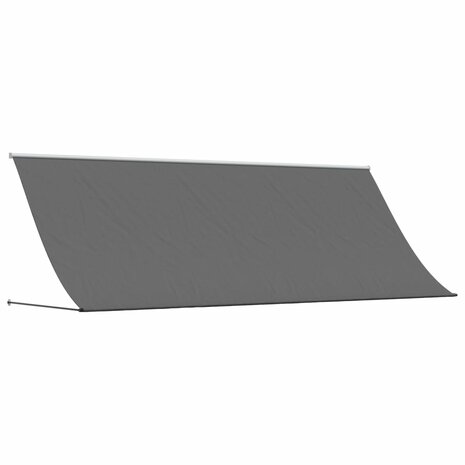 Luifel uittrekbaar 350x150 cm stof en staal antracietkleurig 2