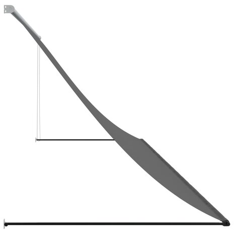 Luifel uittrekbaar 350x150 cm stof en staal antracietkleurig 4