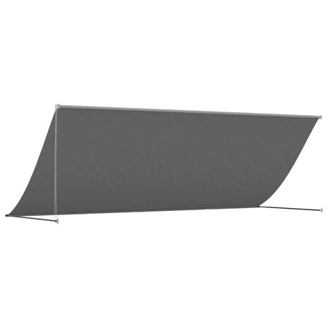 Luifel uittrekbaar 350x150 cm stof en staal antracietkleurig 5