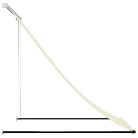 Luifel uittrekbaar 150x150 cm stof en staal crèmekleurig 4