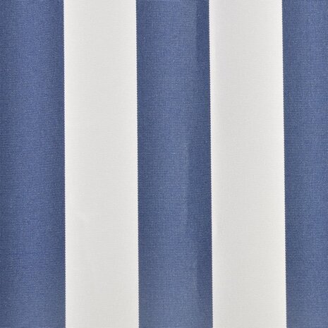 Luifeldoek 4x3 m canvas blauw en wit 3
