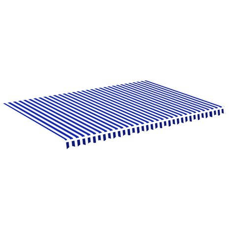 Vervangingsdoek voor luifel 5x3,5 m blauw en wit 2