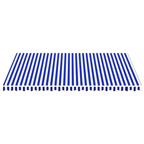 Vervangingsdoek voor luifel 5x3,5 m blauw en wit 3