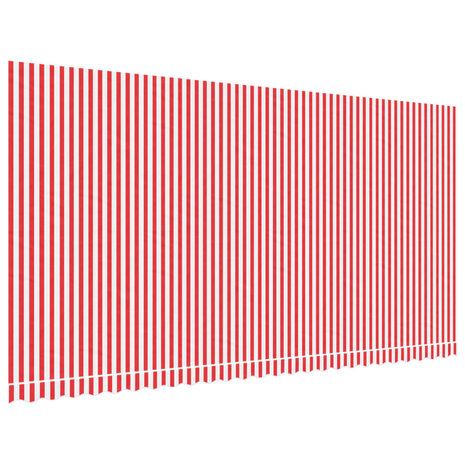 Vervangingsdoek voor luifel gestreept 6x3 m rood en wit 2