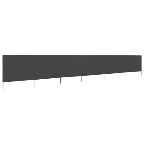 Windscherm 6-panelen 800x80 cm stof grijs 1