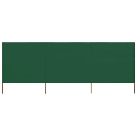 Windscherm 3-panelen 400x160 cm stof groen 1